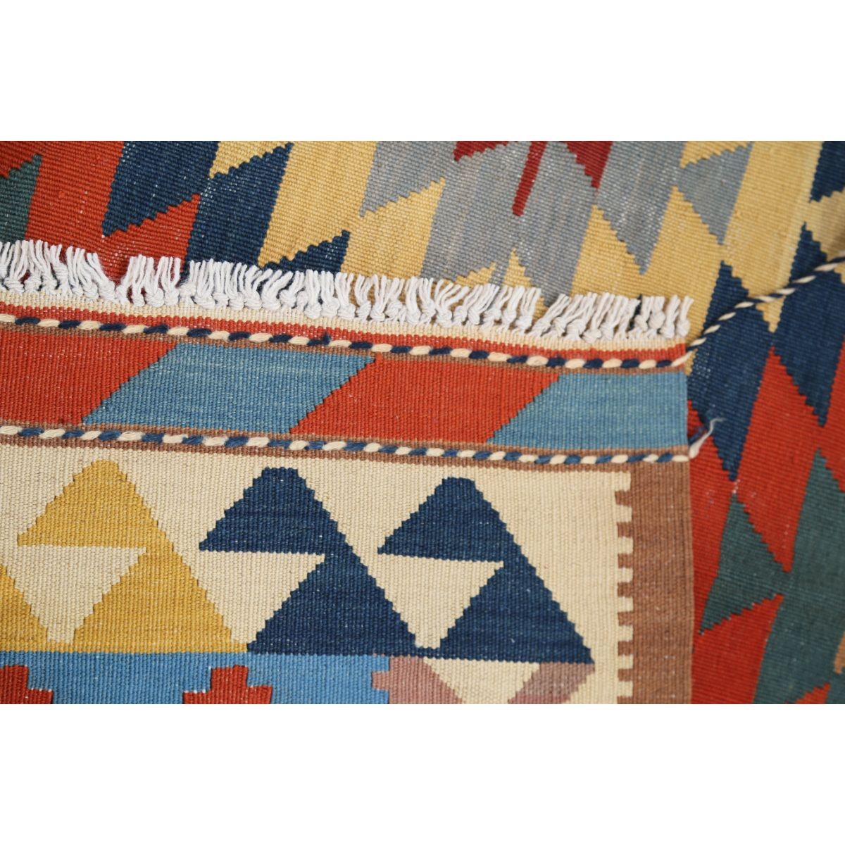 Kafkaas 5x7 Hand Woven Washable Wool Rug - Colorful