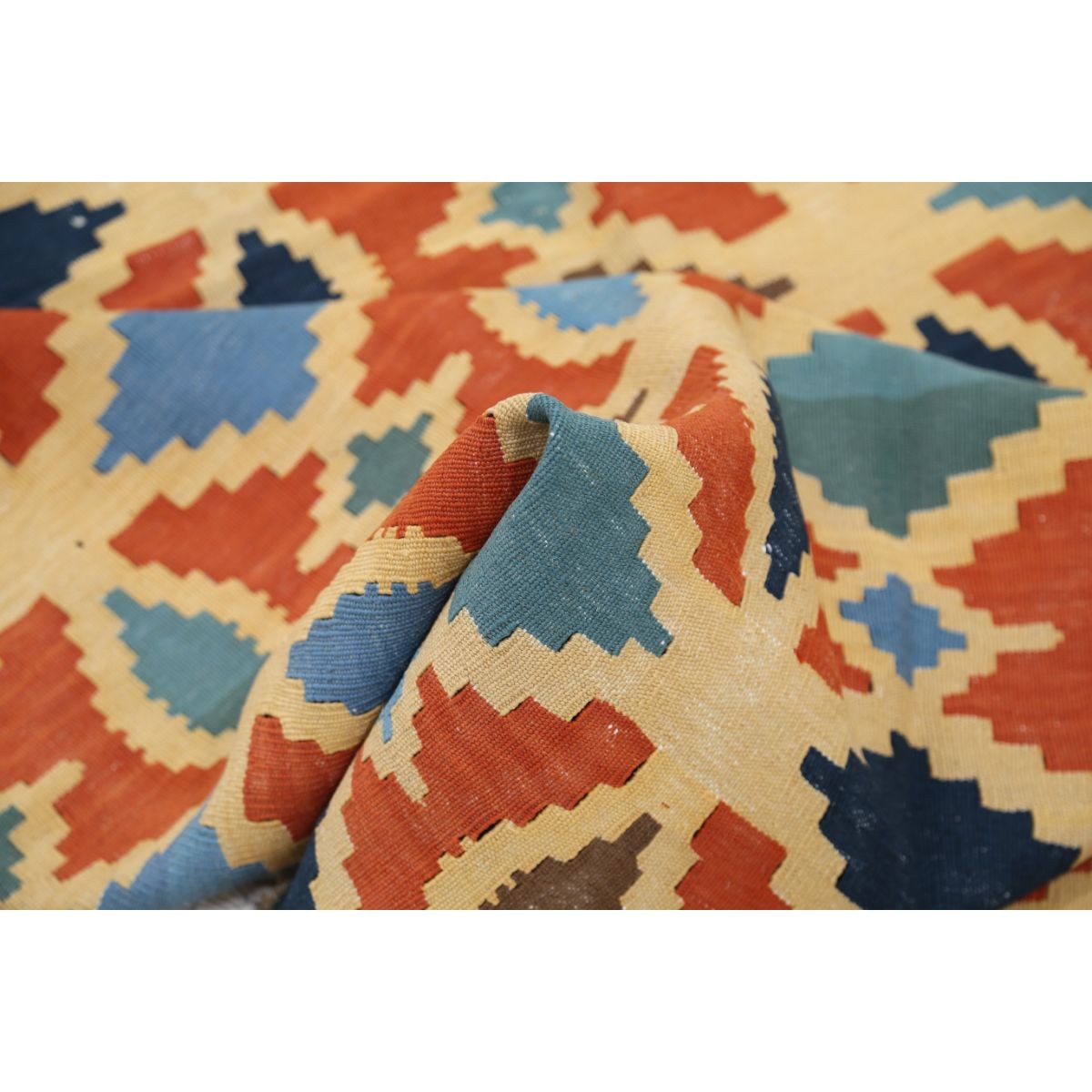 Kafkaas 5x7 Hand Woven Washable Wool Rug - Colorful