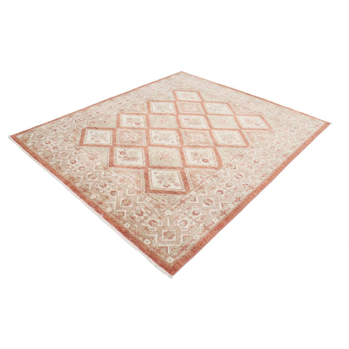 Ziegler 7x8 Handmade Double Knotted Washable Wool Rug - Colorful