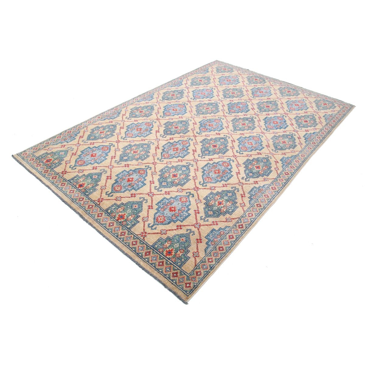 Revival 6x9 Handmade Double Knotted Washable Wool Rug - Colorful
