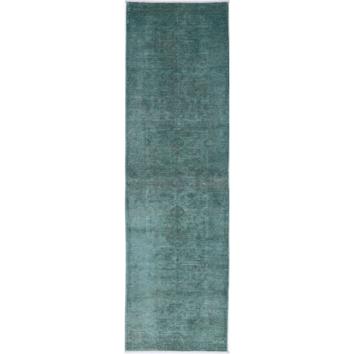Overdye 2x10 Handmade Double Knotted Washable Wool Runner - Monochormatic
