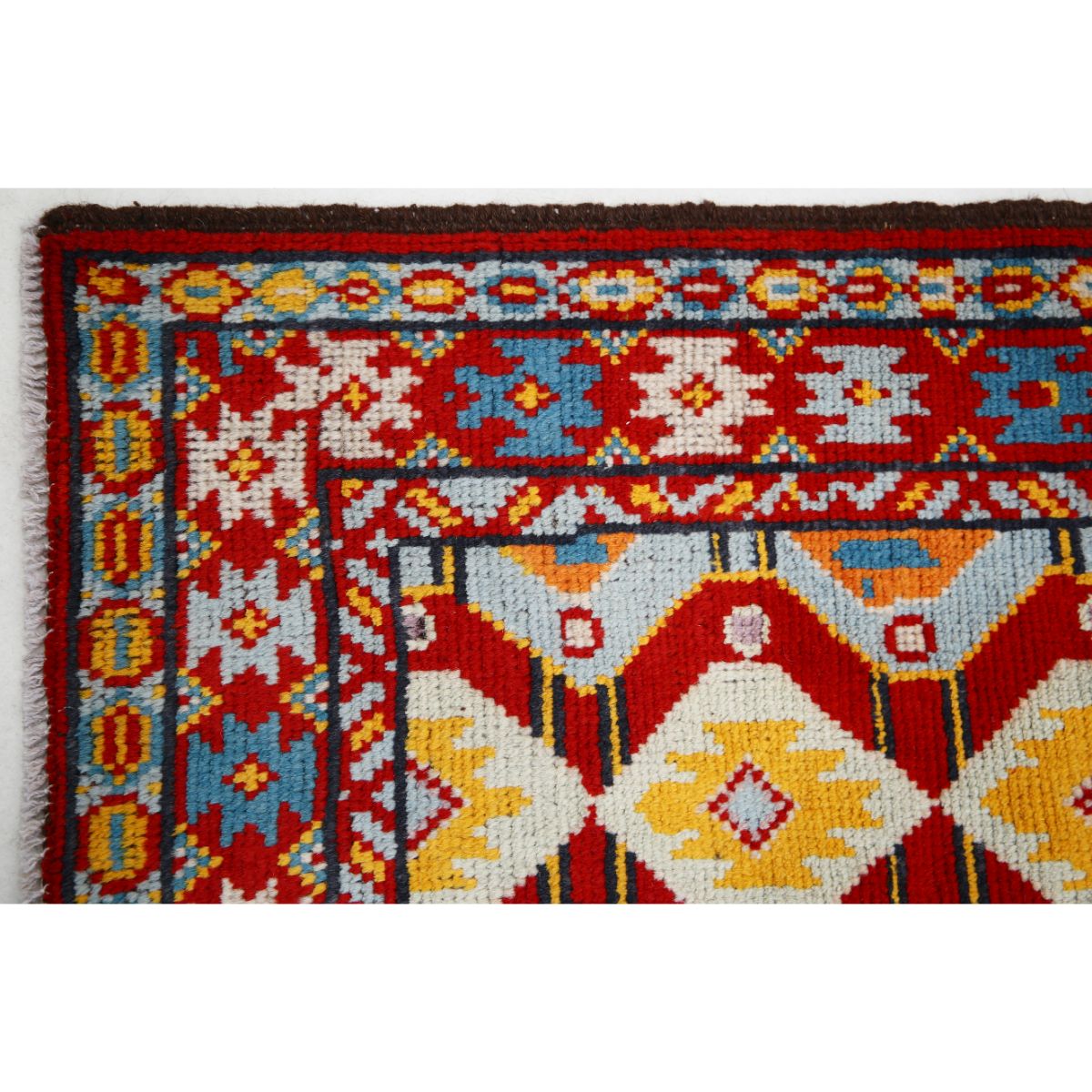 Revival 4x5 Handmade Double Knotted Washable Wool Rug - Colorful