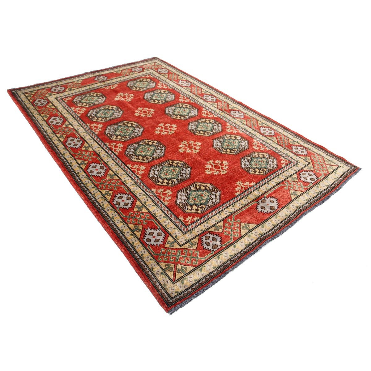 Revival 6x8 Handmade Double Knotted Washable Wool Rug - Colorful