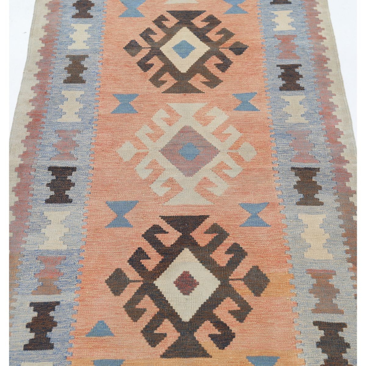 Kafkaas 3x10 Hand Woven Washable Wool Runner - Colorful