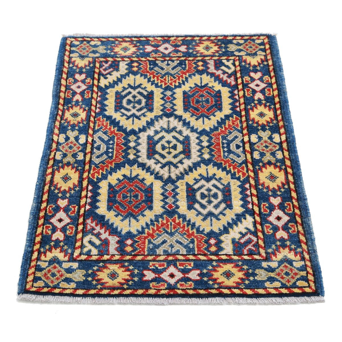 Revival 2x3 Handmade Double Knotted Washable Wool Rug - Colorful