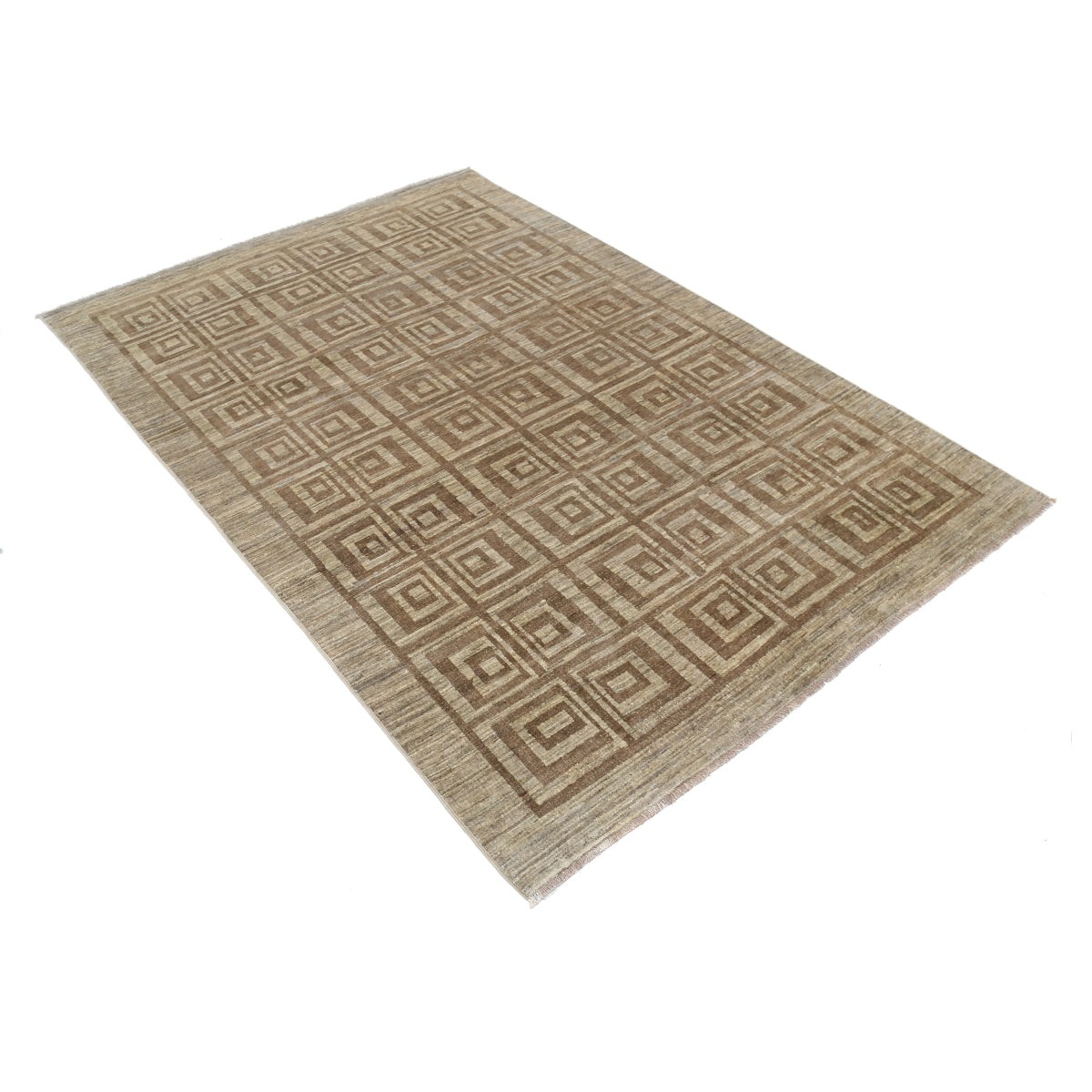 Modcar 4x7 Handmade Double Knotted Washable Wool Rug - Colorful