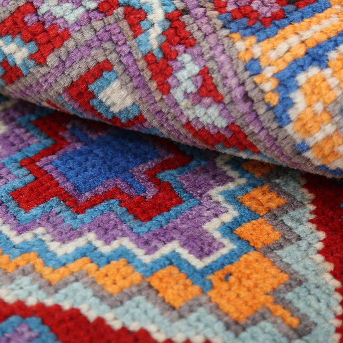 Revival 3x5 Handmade Double Knotted Washable Wool Rug - Colorful