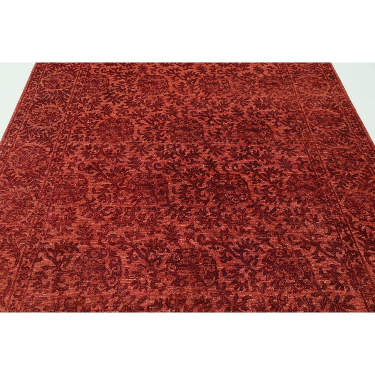 Overdye 7x10 Handmade Double Knotted Washable Wool Rug - Colorful