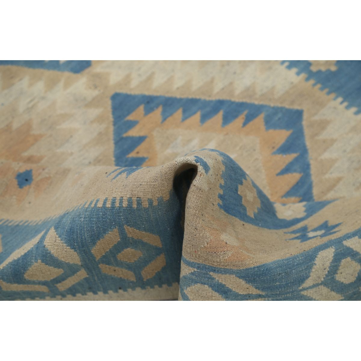 Kafkaas 5x7 Hand Woven Washable Wool Rug - Soft Hues