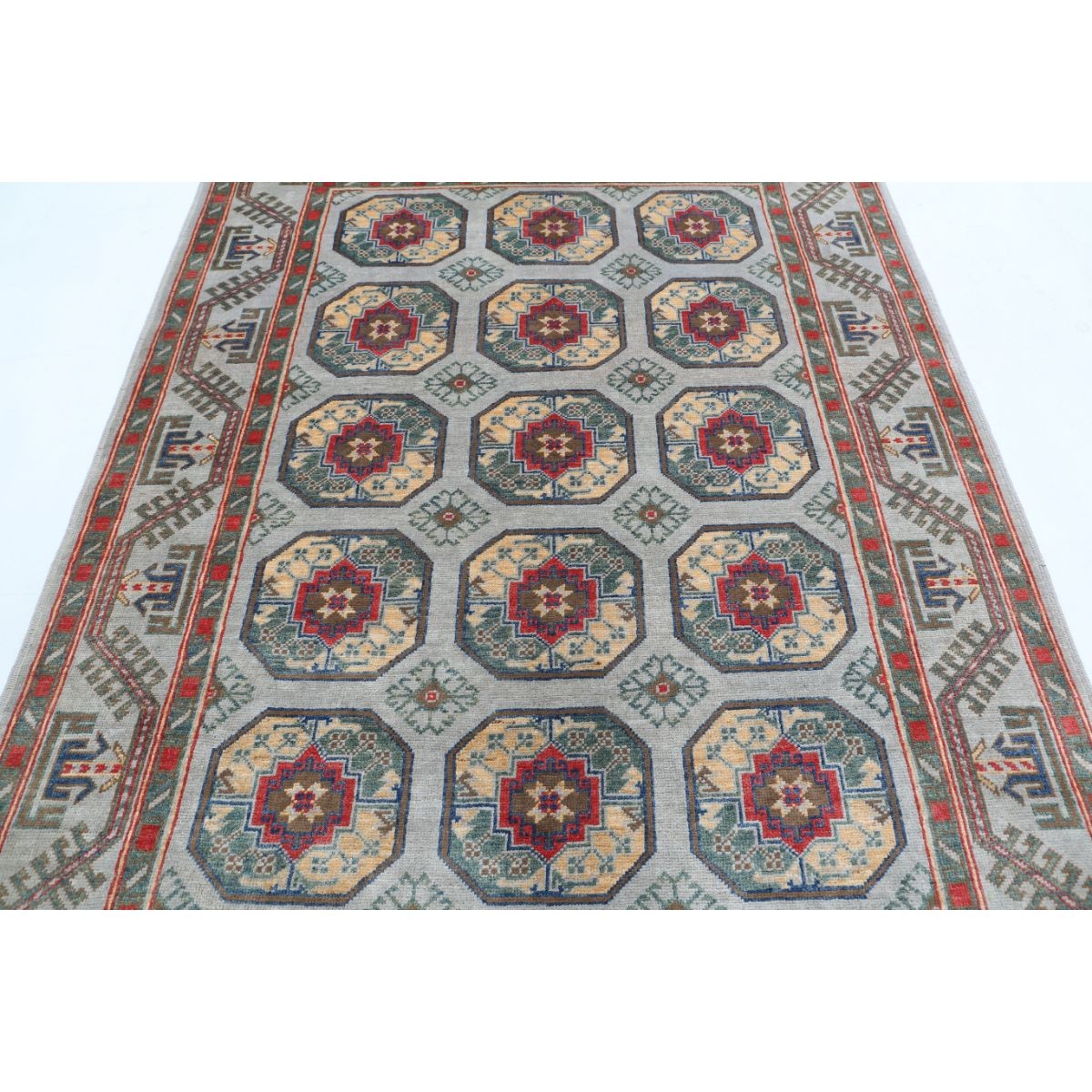 Revival 6x8 Handmade Double Knotted Washable Wool Rug - Colorful