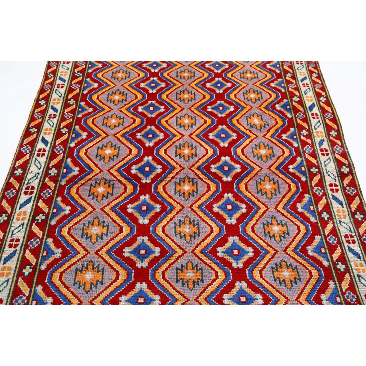 Revival 5x7 Handmade Double Knotted Washable Wool Rug - Colorful