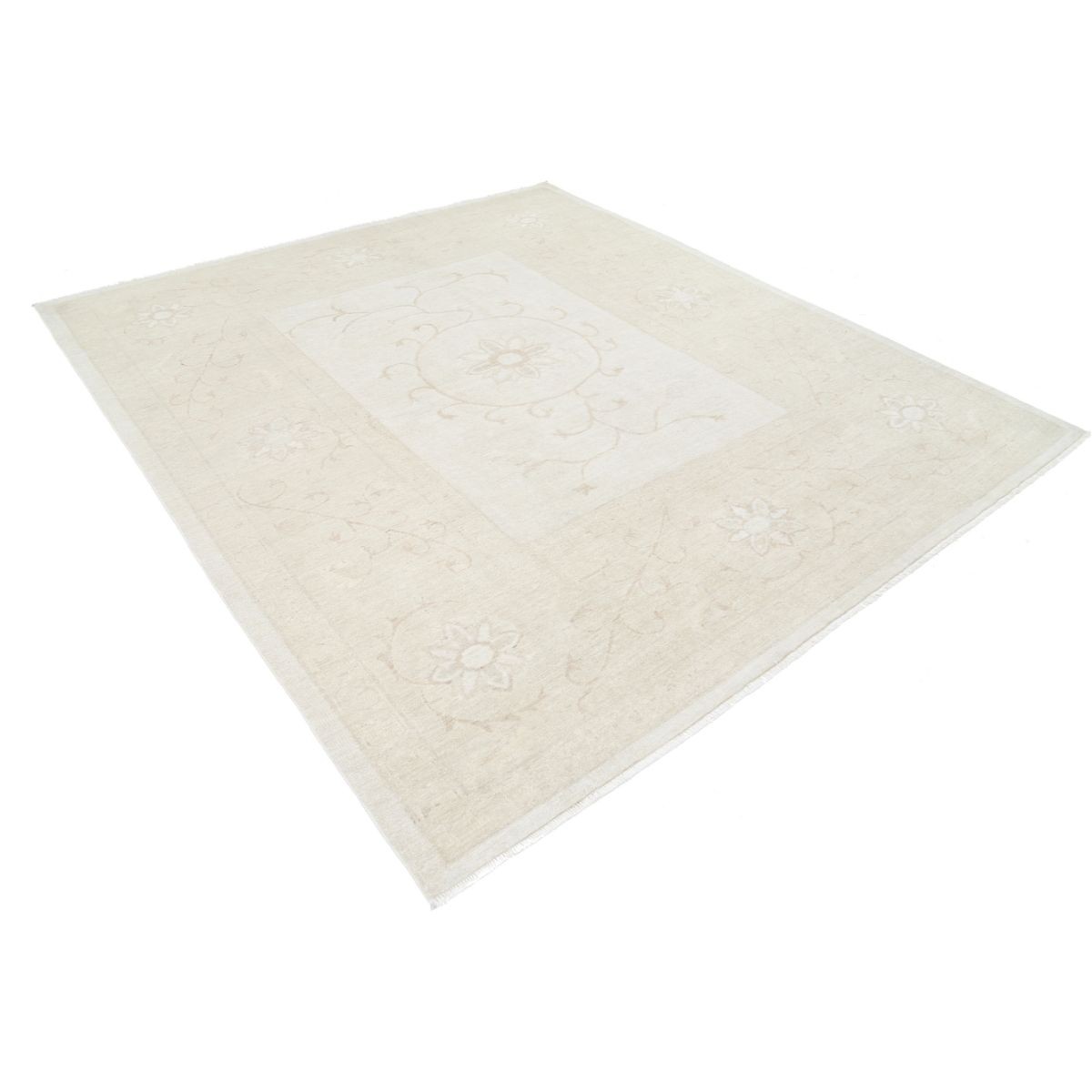 Serenity 8x9 Handmade Double Knotted Washable Wool Rug - Soft Hues