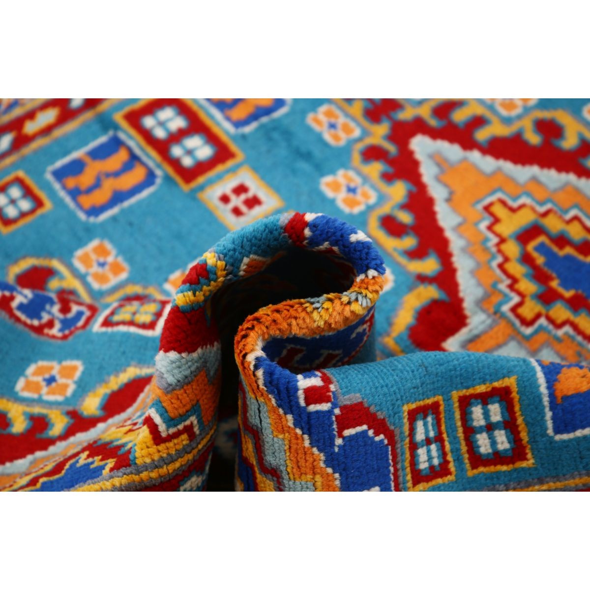 Revival 5x6 Handmade Double Knotted Washable Wool Rug - Colorful