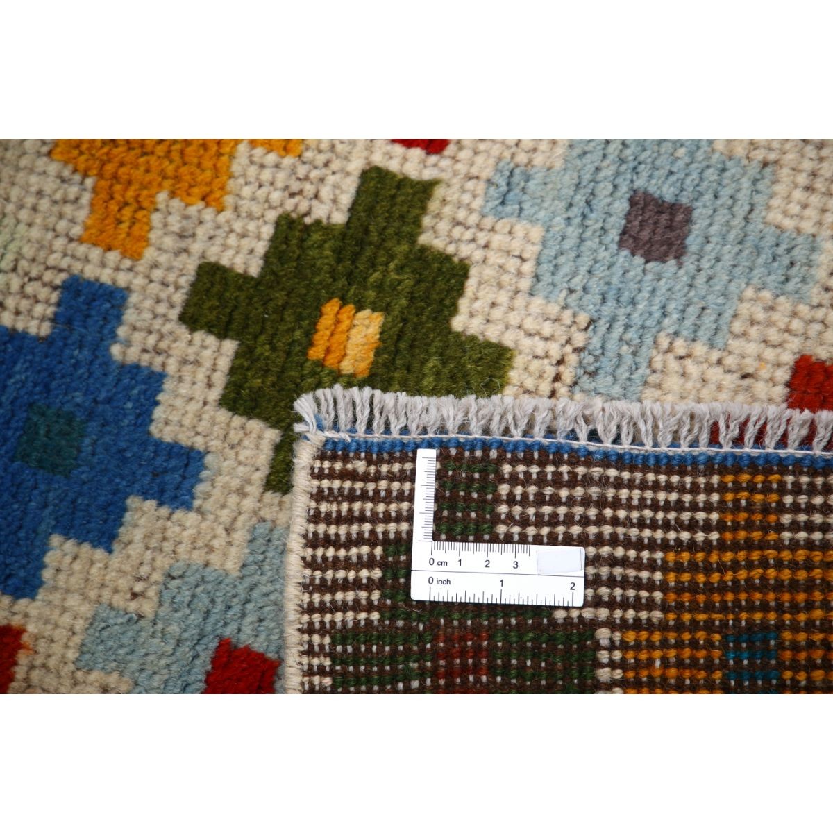 Revival 3x4 Handmade Double Knotted Washable Wool Rug - Colorful