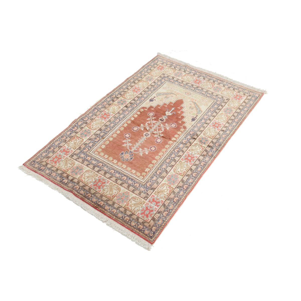 Kayseri 3x4 Handmade Double Knotted Washable Silk Rug - Colorful