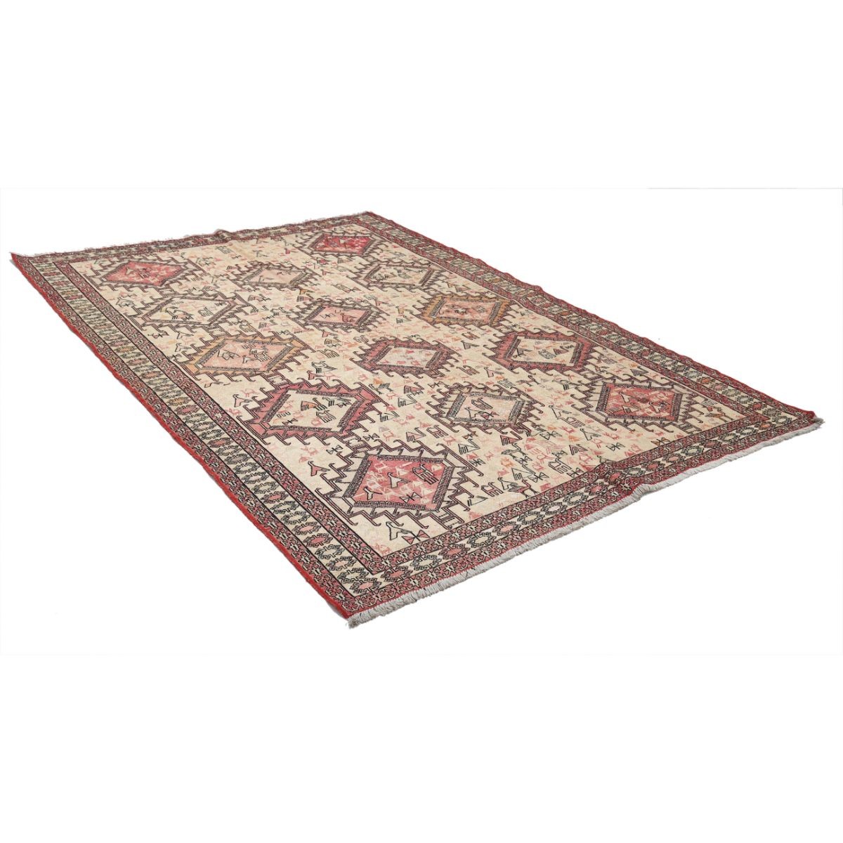 Silki 7x9 Hand Woven Washable Silk Rug - Colorful