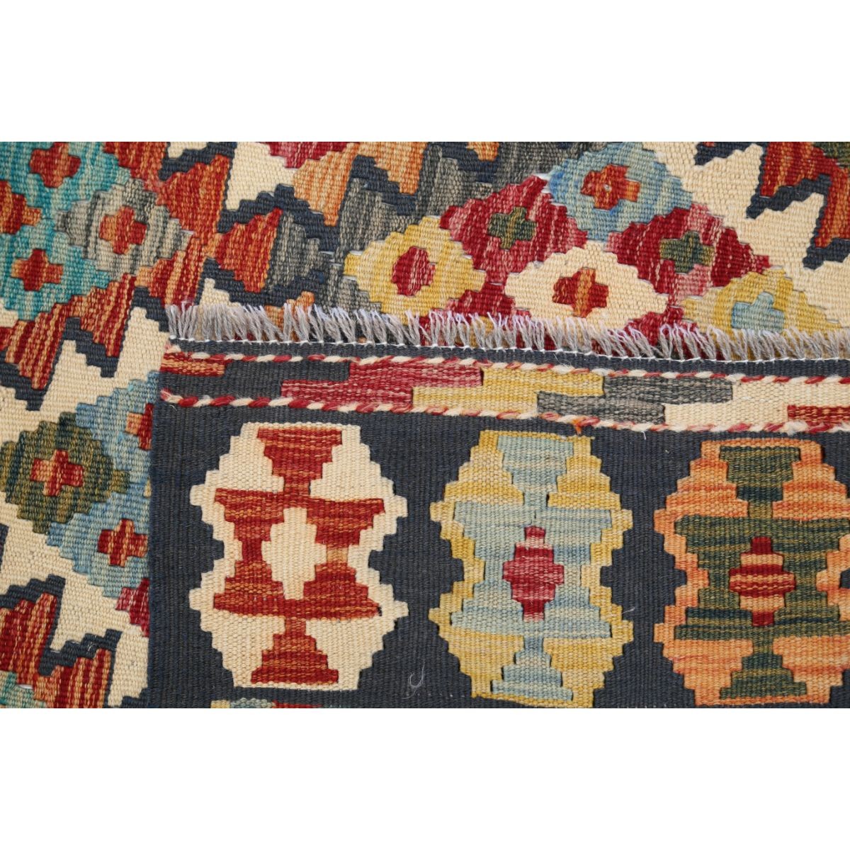 Maimana 5x8 Hand Woven Washable Wool Rug - Colorful