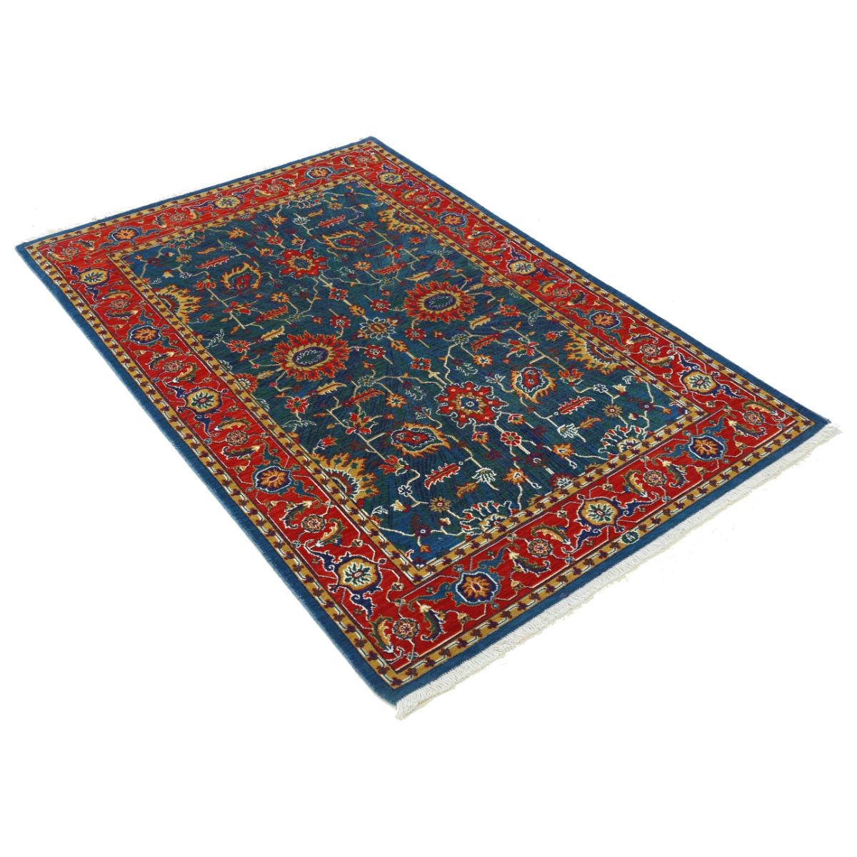 Gulshan-3'11" 4x6 Machine-Made Washable Wool Rug - Colorful