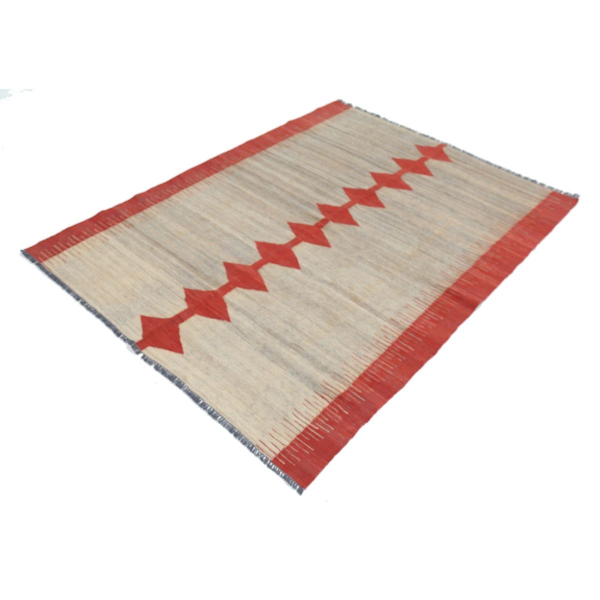 Kafkaas 5x6 Hand Woven Washable Wool Rug - Colorful