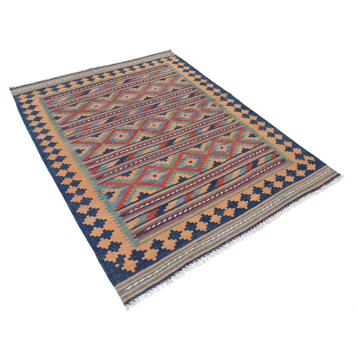 Kafkaas 5x7 Hand Woven Washable Wool Rug - Colorful