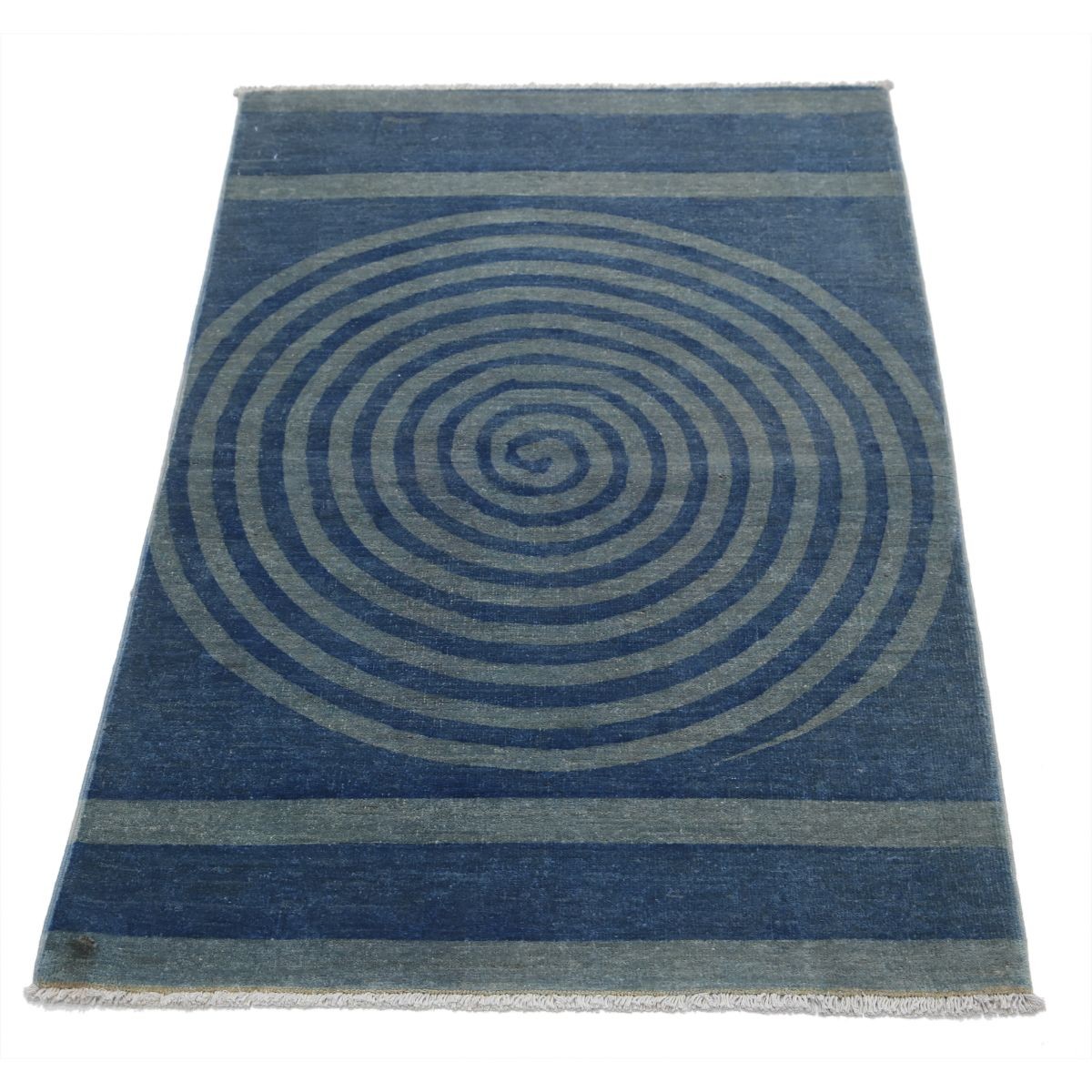 Overdye 3x4 Handmade Double Knotted Washable Wool Rug - Monochormatic