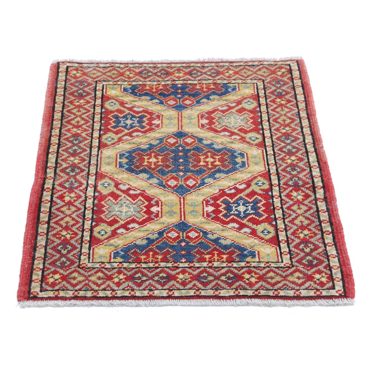 Revival 2x3 Handmade Double Knotted Washable Wool Rug - Colorful