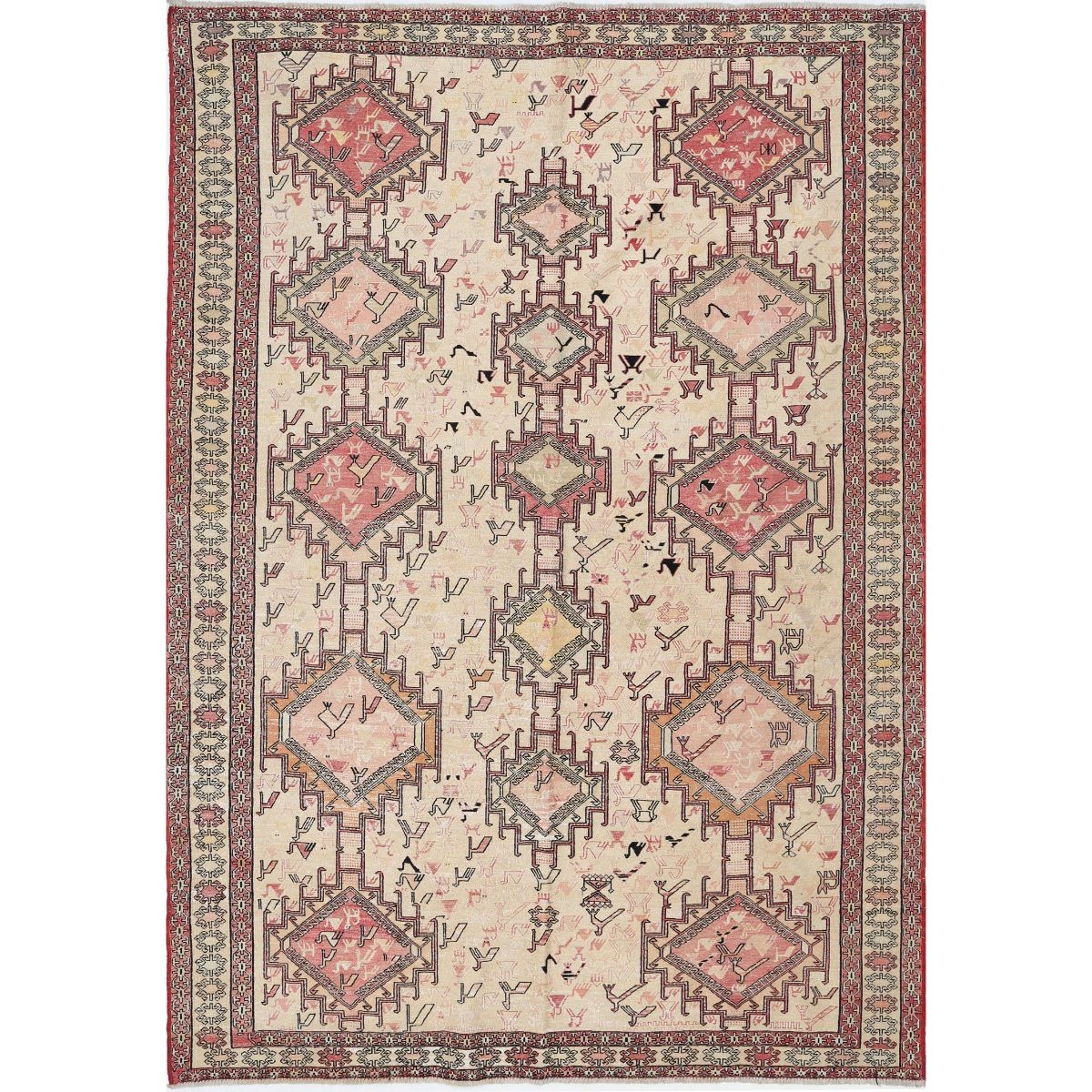 Silki 7x9 Hand Woven Washable Silk Rug - Colorful