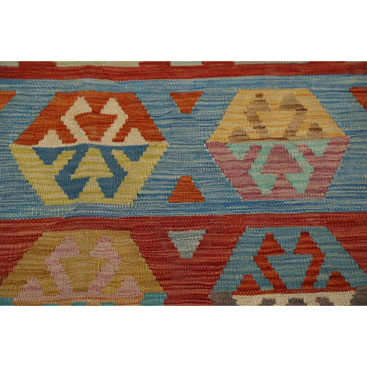 Maimana 7x10 Hand Woven Washable Wool Rug - Colorful