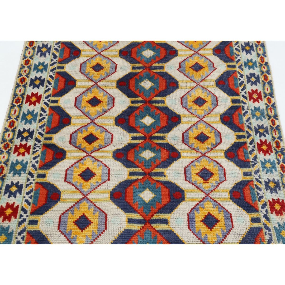 Revival 3x5 Handmade Double Knotted Washable Wool Rug - Colorful