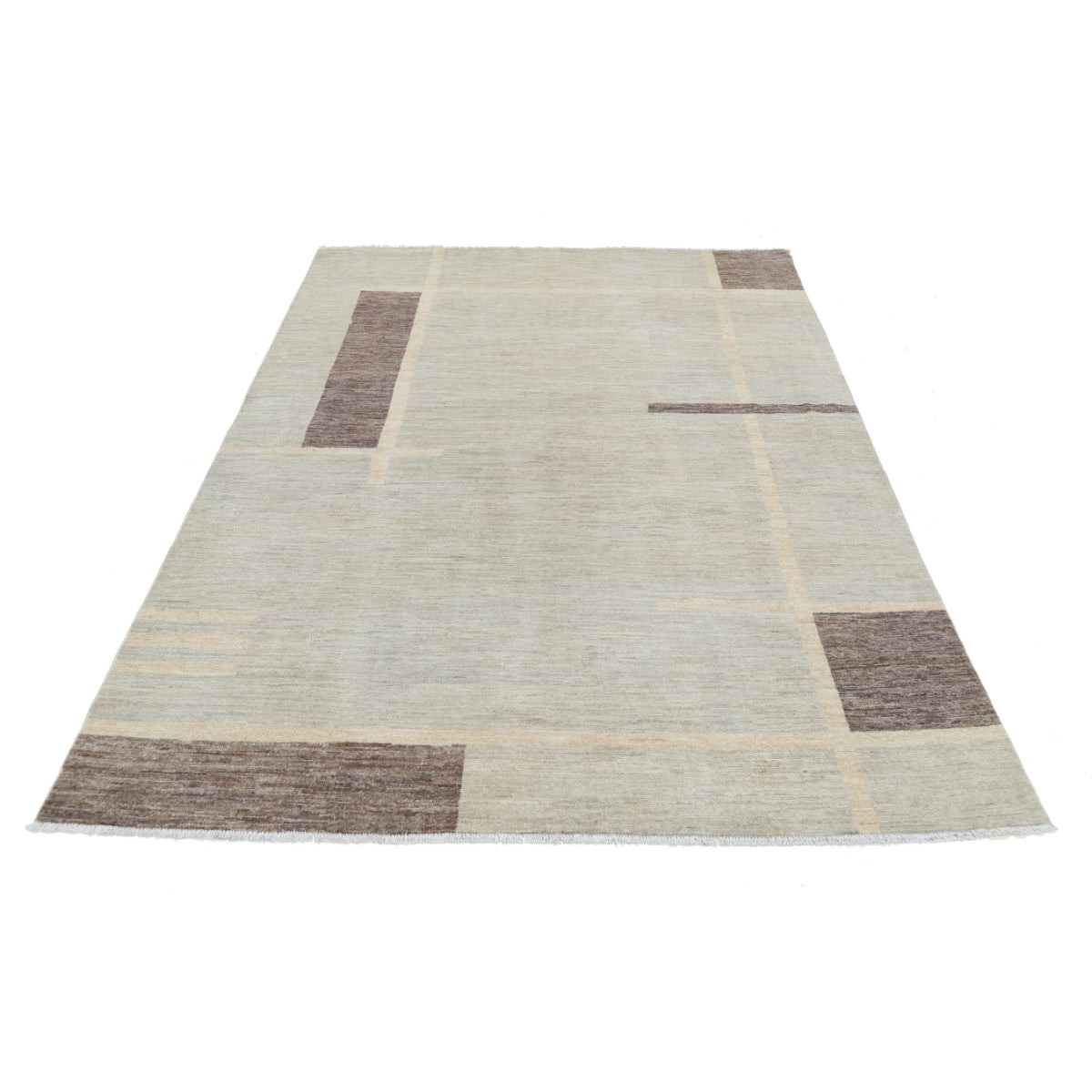 Modcar 6x8 Handmade Double Knotted Washable Wool Rug - Colorful
