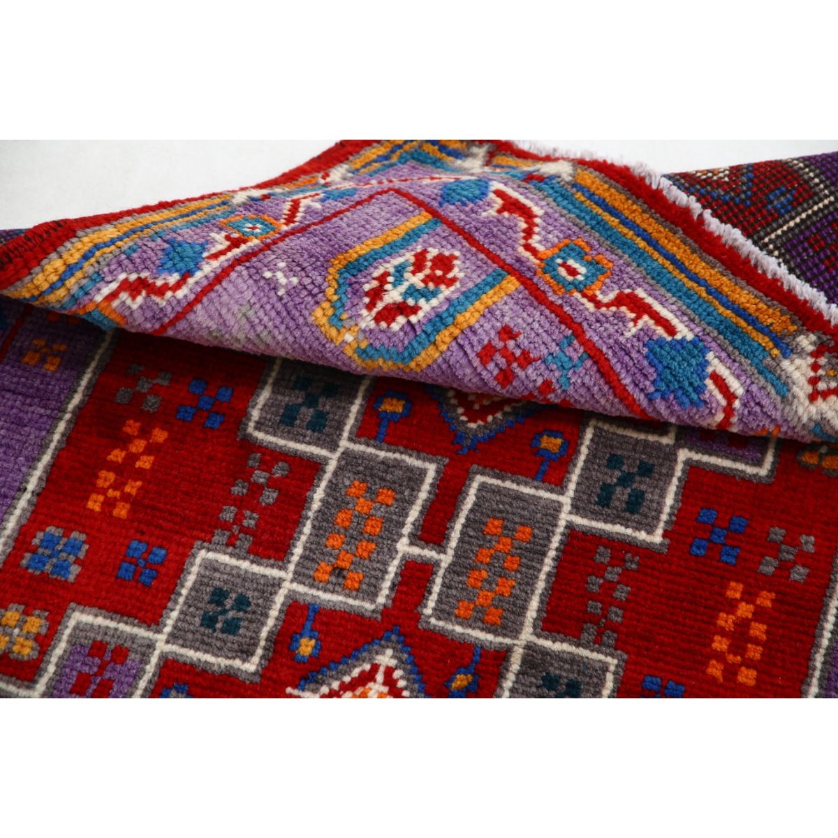 Revival 3x4 Handmade Double Knotted Washable Wool Rug - Colorful