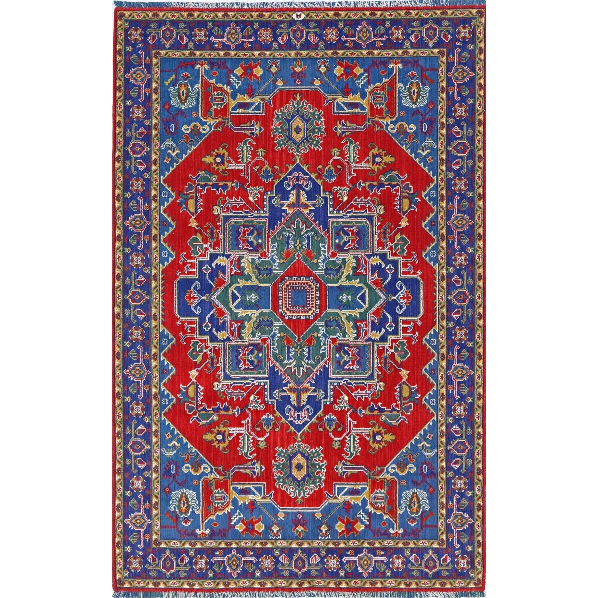Gulshan 4x6 Machine-Made Washable Wool Rug - Colorful