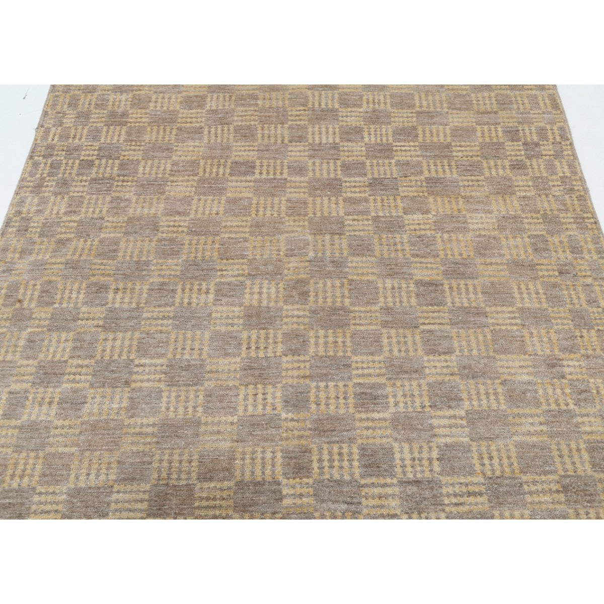 Modcar 5x6 Handmade Double Knotted Washable Wool Rug - Colorful