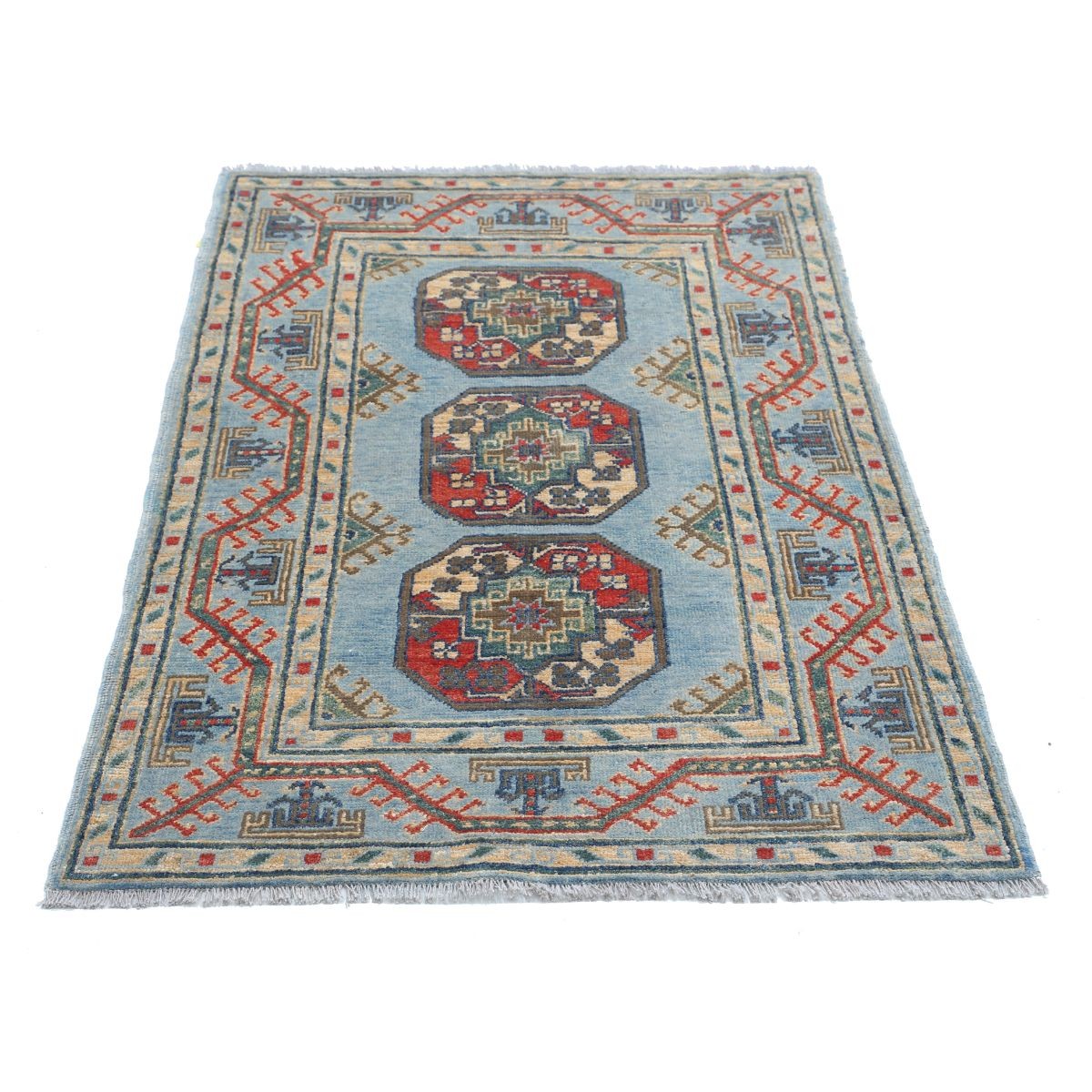 Revival 3x5 Handmade Double Knotted Washable Wool Rug - Colorful