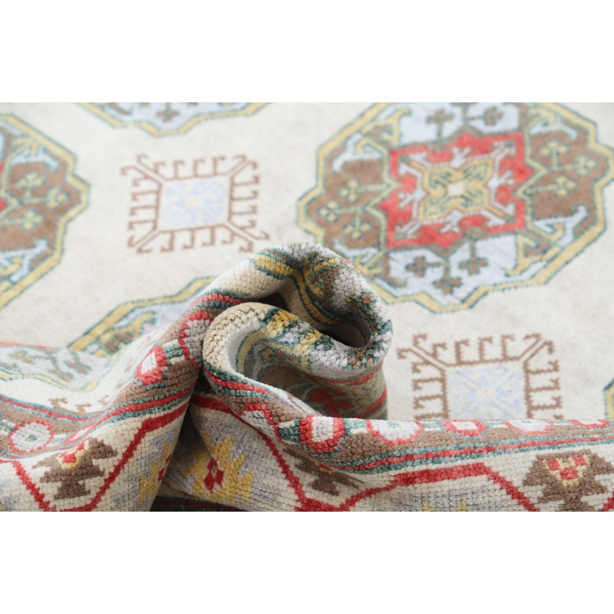 Revival 6x8 Handmade Double Knotted Washable Wool Rug - Colorful