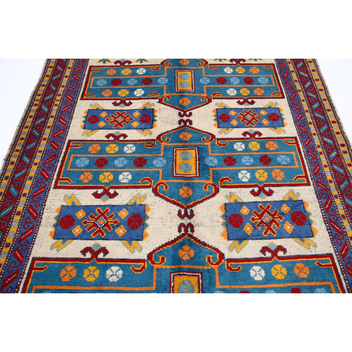 Revival 6x8 Handmade Double Knotted Washable Wool Rug - Colorful