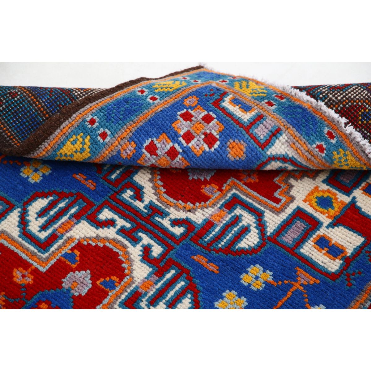 Revival 3x4 Handmade Double Knotted Washable Wool Rug - Colorful