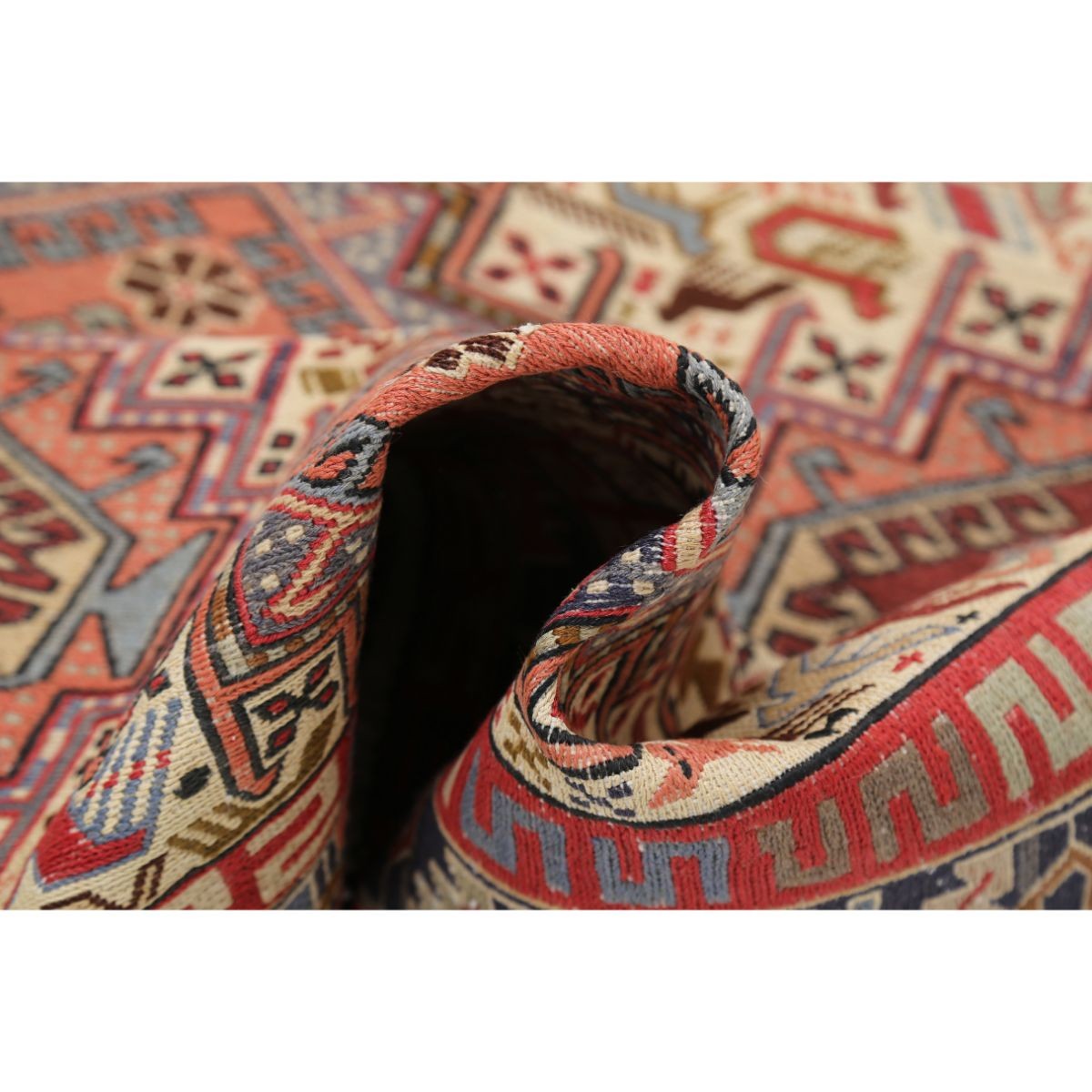 Silki 4x7 Hand Woven Washable Silk Rug - Colorful