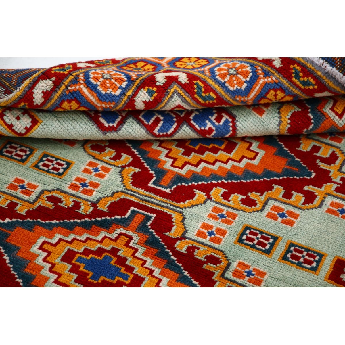 Revival 5x7 Handmade Double Knotted Washable Wool Rug - Colorful