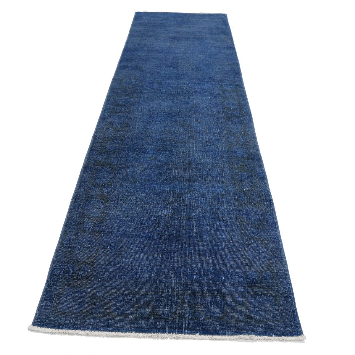 Overdye 3x10 Handmade Double Knotted Washable Wool Runner - Monochormatic