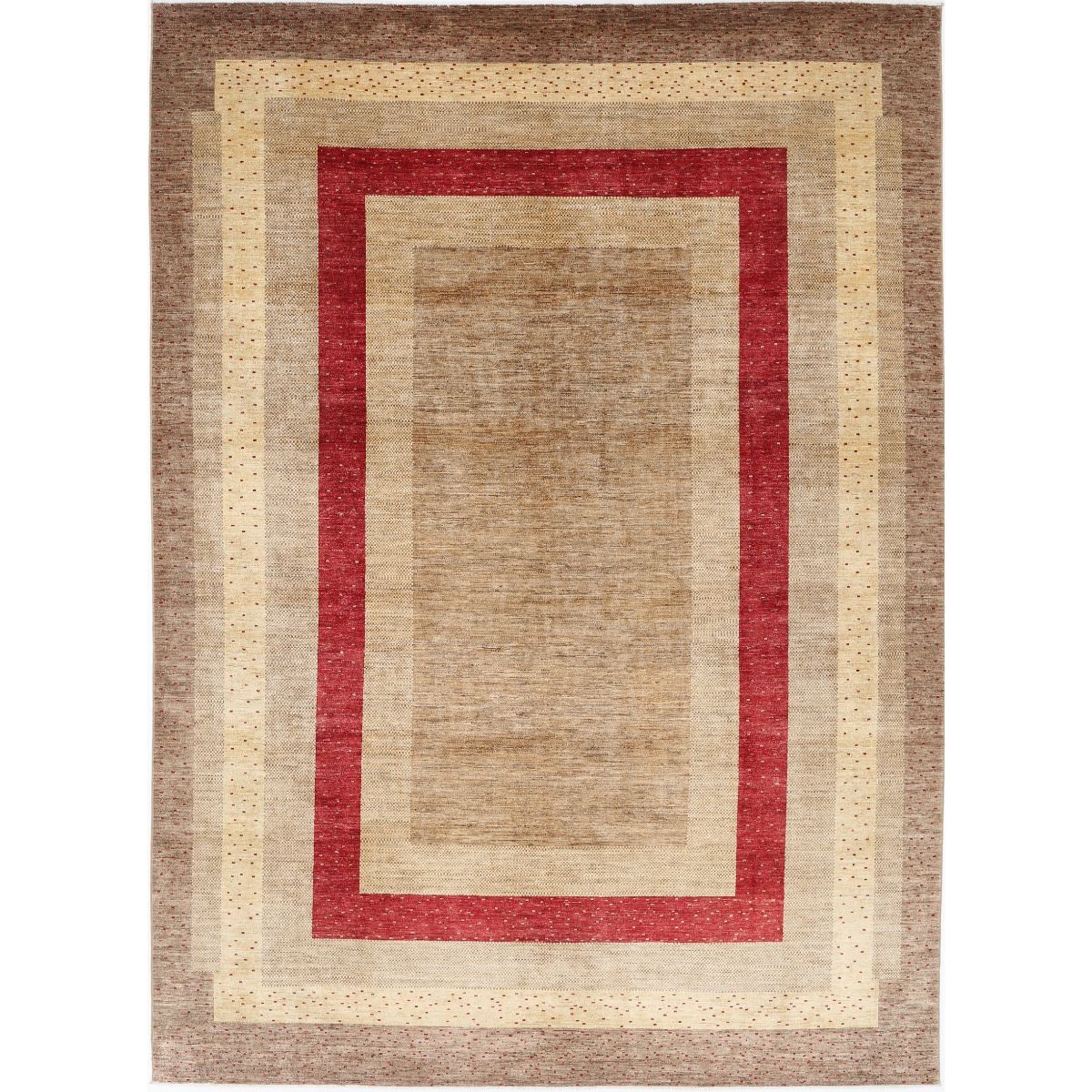Modcar 10x14 Handmade Double Knotted Washable Wool Rug - Colorful