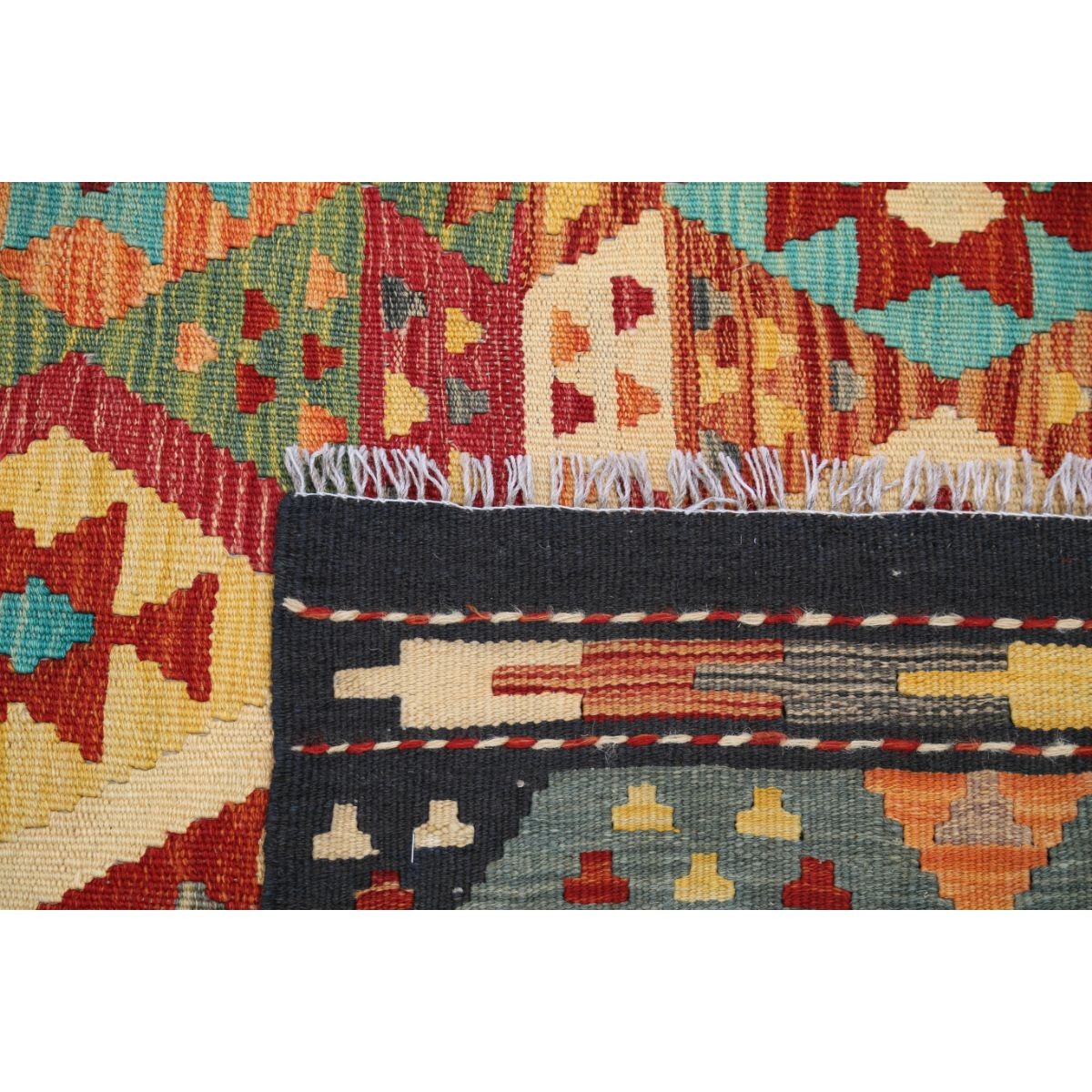 Maimana 5x7 Hand Woven Washable Wool Rug - Colorful