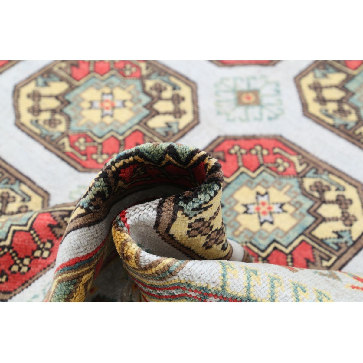Revival 7x10 Handmade Double Knotted Washable Wool Rug - Colorful