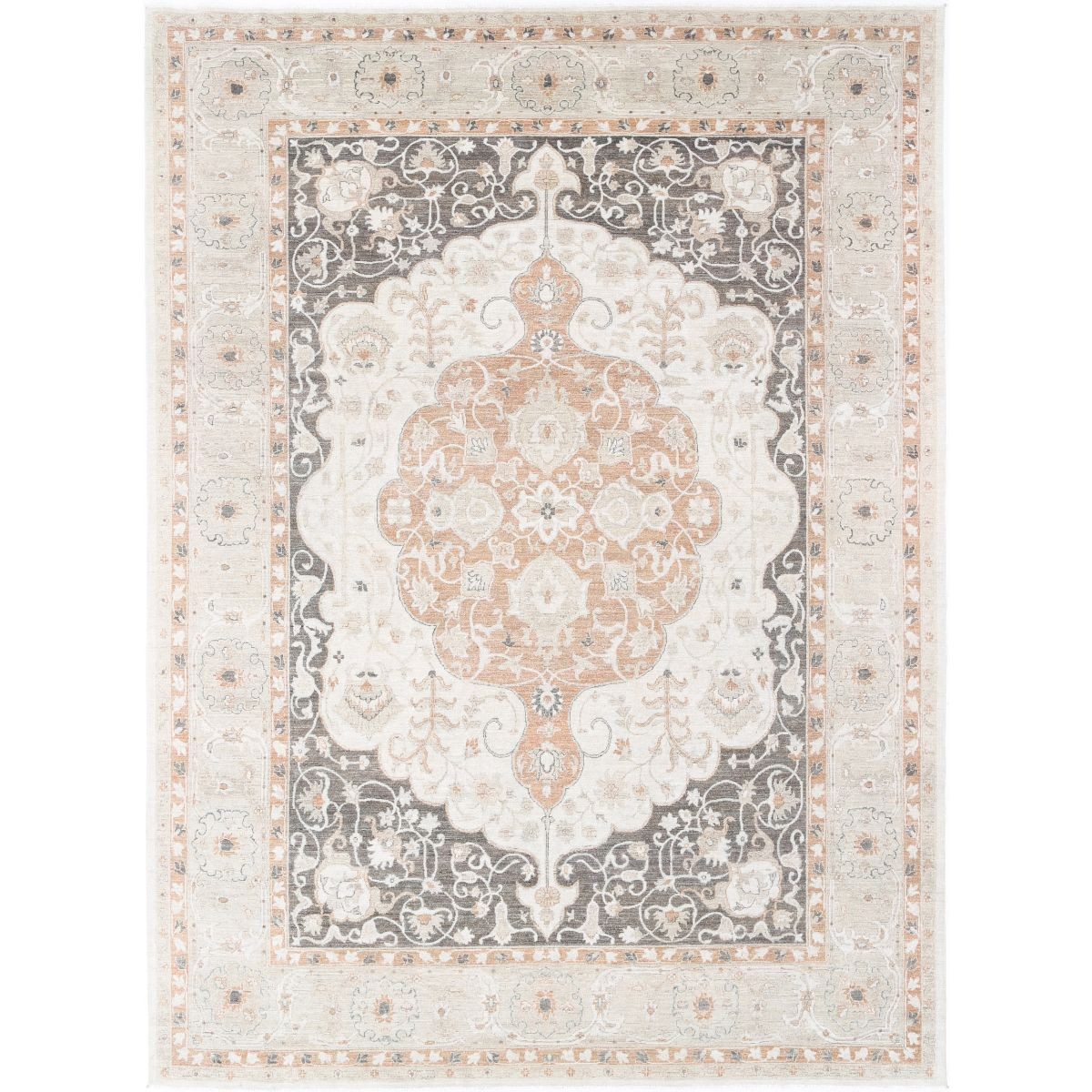 Serenity 10x14 Handmade Double Knotted Washable Wool Rug - Soft Hues
