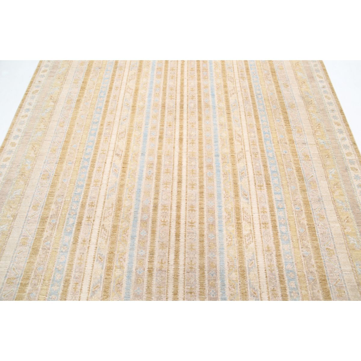 Shaal 7x9 Handmade Double Knotted Washable Wool Rug - Soft Hues