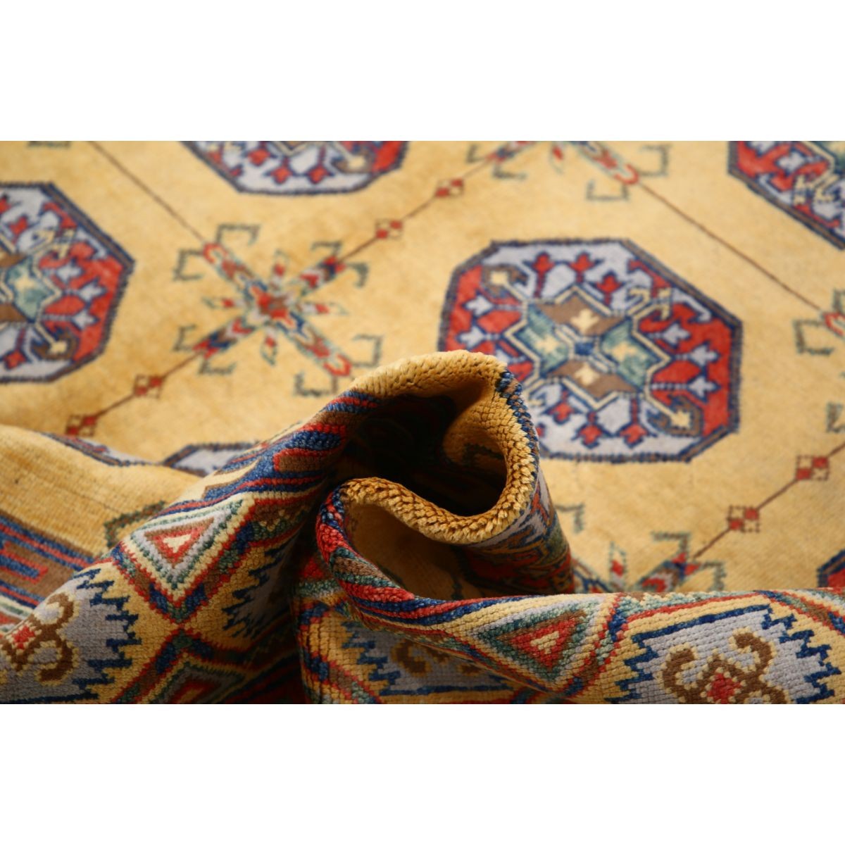 Revival 8x11 Handmade Double Knotted Washable Wool Rug - Colorful