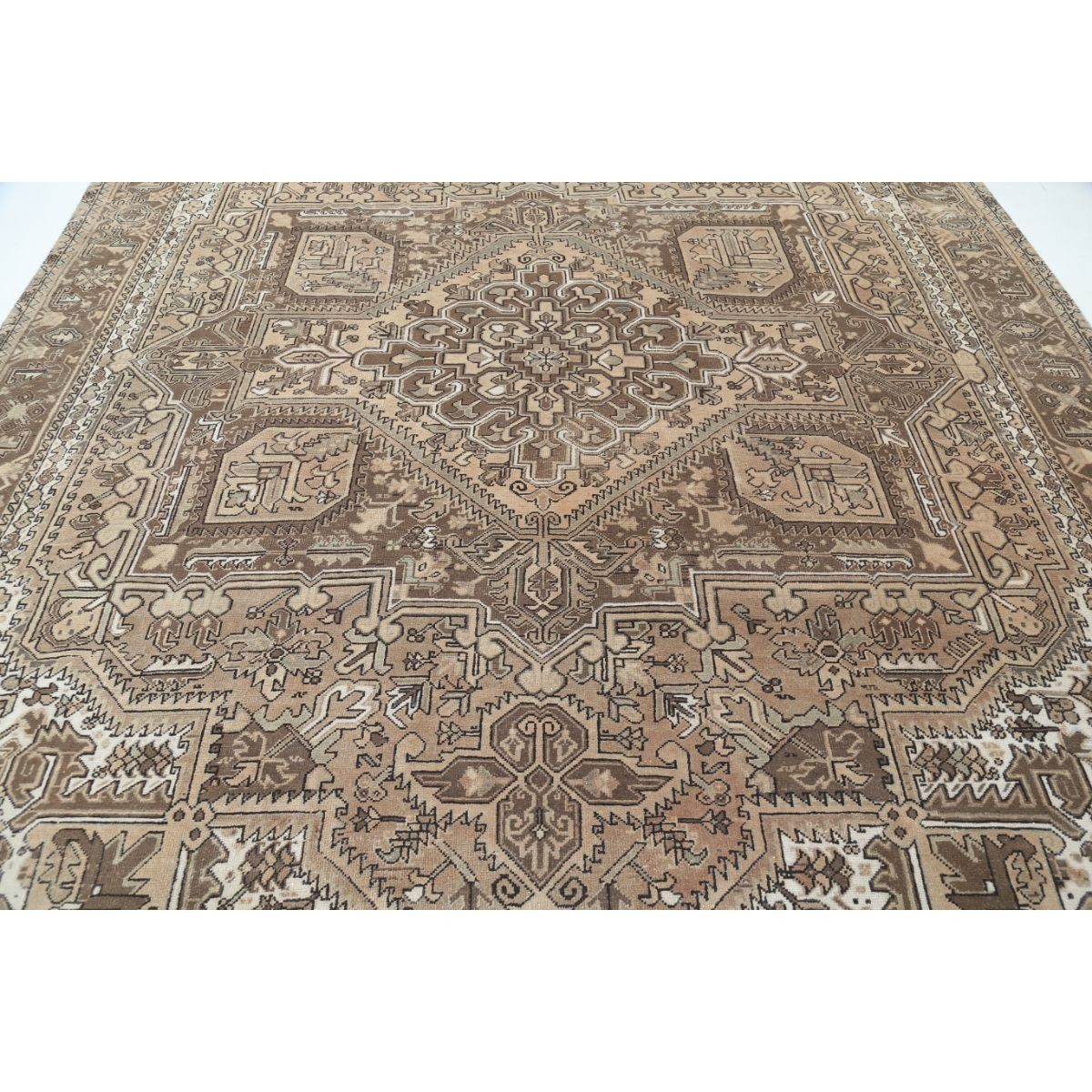 Vintage 10x12 Handmade Double Knotted Washable Wool Rug - Soft Hues