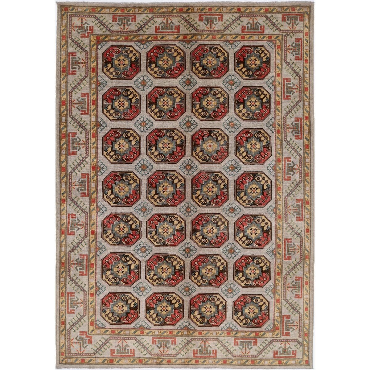 Revival 7x10 Handmade Double Knotted Washable Wool Rug - Colorful