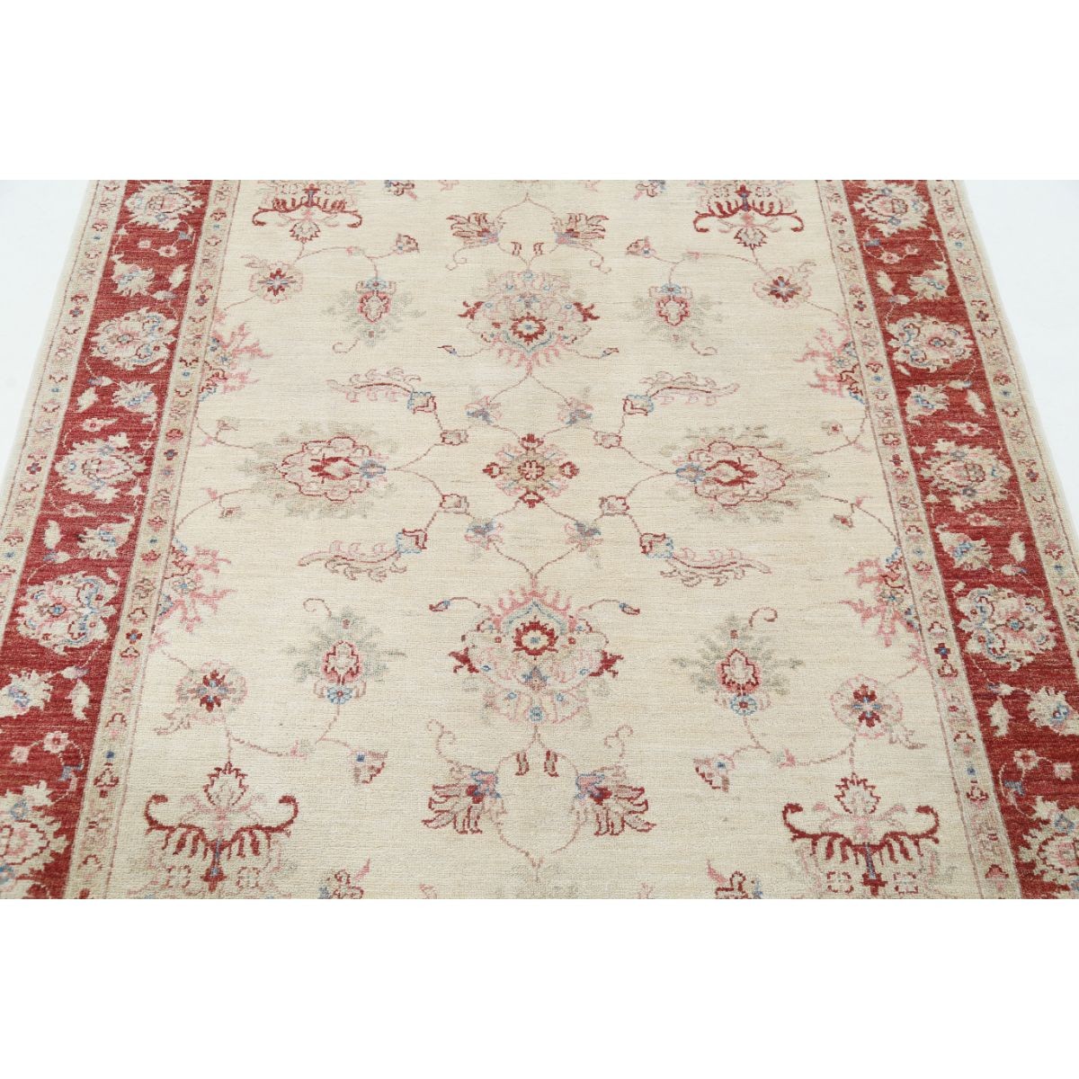 Ziegler 5x6 Handmade Double Knotted Washable Wool Rug - Soft Hues