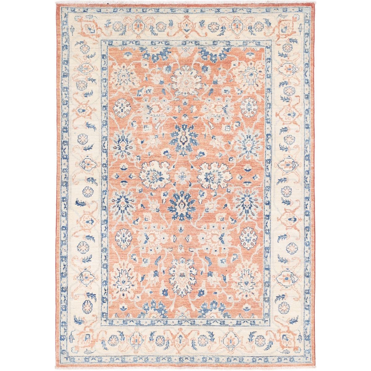 Ziegler 5x7 Handmade Double Knotted Washable Wool Rug - Soft Hues
